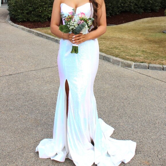 Ava Presley Iridescent Fit and Flare Prom Dress - Picture 2 of 5